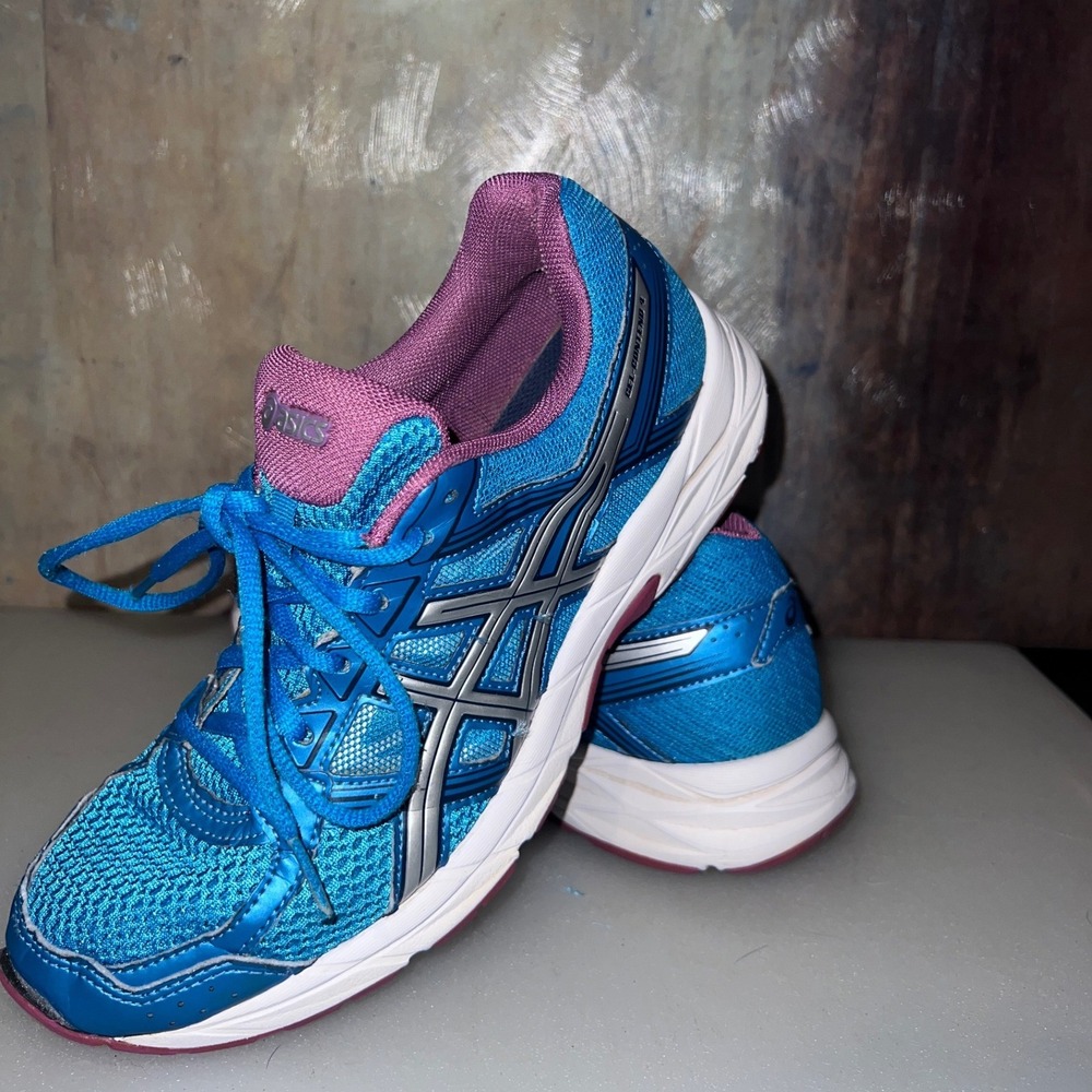 Asics Gel-Contend 4 Running Shoes Womens 8.5 Blue Good T765N Athletic Sneaker